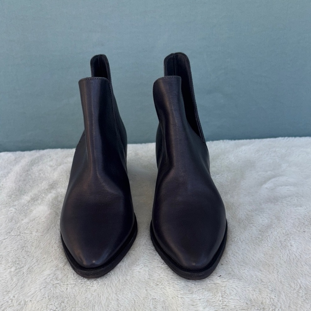 EUC Free People Black Chelsea Ankle Boots with Pointed Toe EU 36 Leather Western - Picture 2 of 10